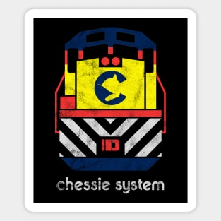 Vintage Chessie System Railroad Train Engine Magnet